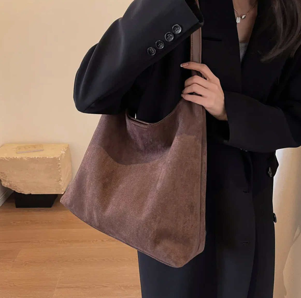 Vintage Suede Large Capacity Shoulder Bag