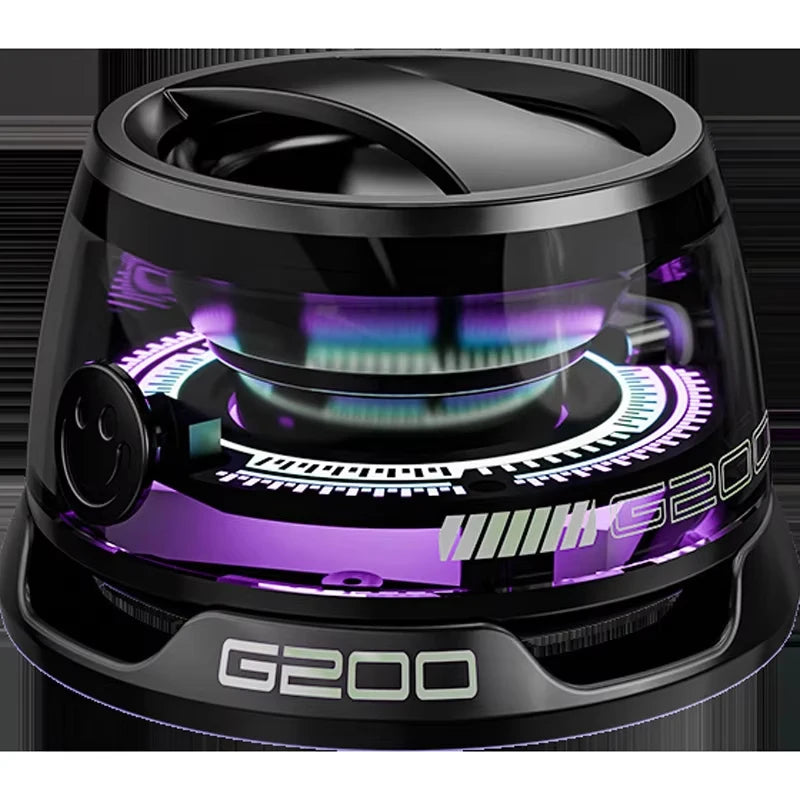 Mini Stereo Speaker Bluetooth Wireless With RGB Lighting Magnetic Base Travel Phone Holder For iPhone/Xiaomi/Huawei/PC/MacBook