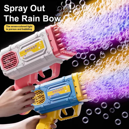 42 hole bubble gun toy children's light bubble gun holiday gift birthday party outdoor activities without battery bubble water