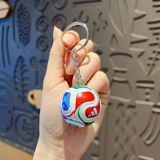 38mm Mini Football Keychain | 3D Soccer Ball Key Ring for Sports Fans & Gifts