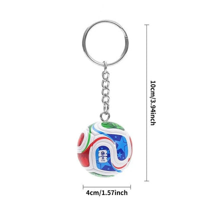 38mm Mini Football Keychain | 3D Soccer Ball Key Ring for Sports Fans & Gifts