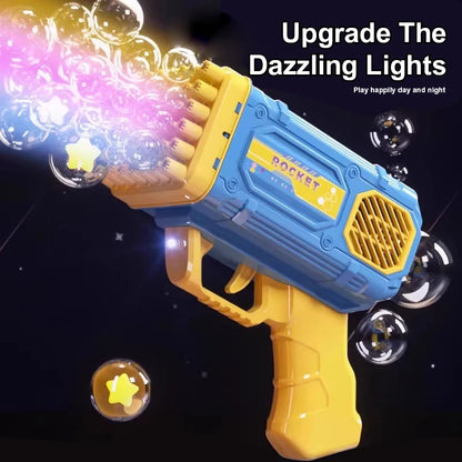 42 hole bubble gun toy children's light bubble gun holiday gift birthday party outdoor activities without battery bubble water