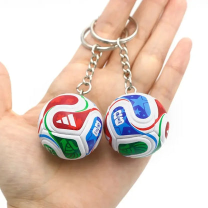 38mm Mini Football Keychain | 3D Soccer Ball Key Ring for Sports Fans & Gifts
