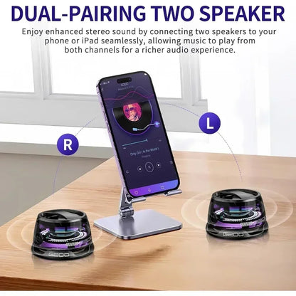 Portable Bluetooth Speaker Magnetic Mini Sound Box G200 with RGB Light Bluetooth Wireless Outdoor Speaker for Travel Must Have