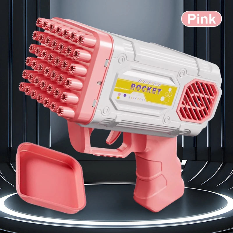 42 hole bubble gun toy children's light bubble gun holiday gift birthday party outdoor activities without battery bubble water