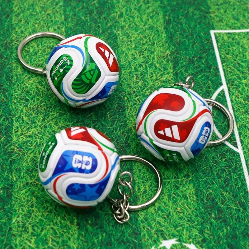 38mm Mini Football Keychain | 3D Soccer Ball Key Ring for Sports Fans & Gifts