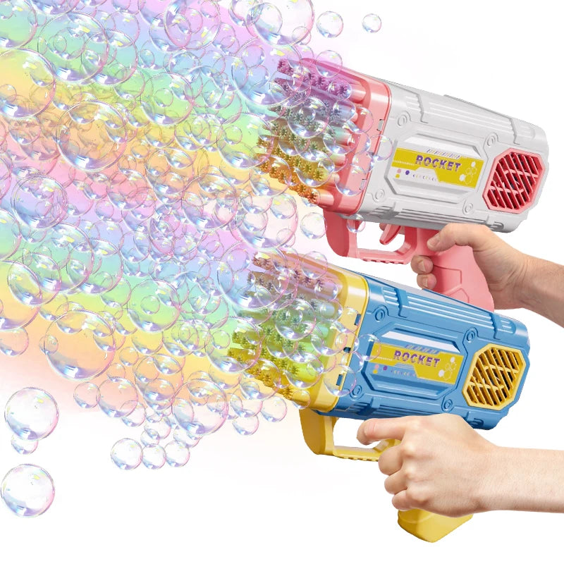 42 hole bubble gun toy children's light bubble gun holiday gift birthday party outdoor activities without battery bubble water