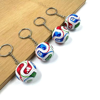 38mm Mini Football Keychain | 3D Soccer Ball Key Ring for Sports Fans & Gifts