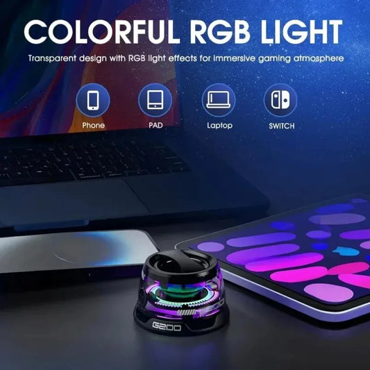 Mini Stereo Speaker Bluetooth Wireless With RGB Lighting Magnetic Base Travel Phone Holder For iPhone/Xiaomi/Huawei/PC/MacBook