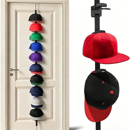Over Door Baseball Cap Rack Holding Up To 10 Hats Space-saving Closet Hat Collections Display Organizer Home Storage Accessories